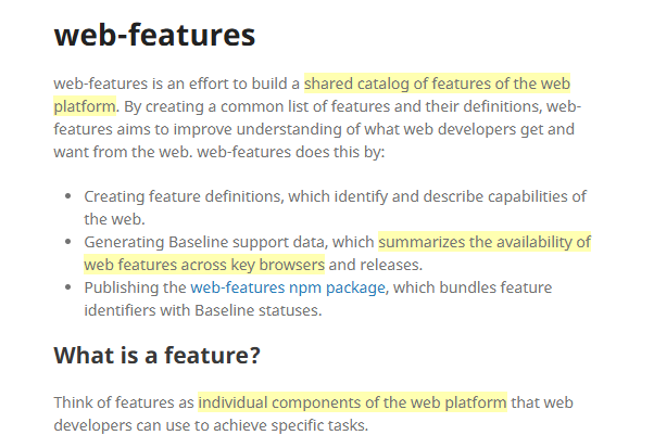 Description of Web Features, developed by Web DevX CG